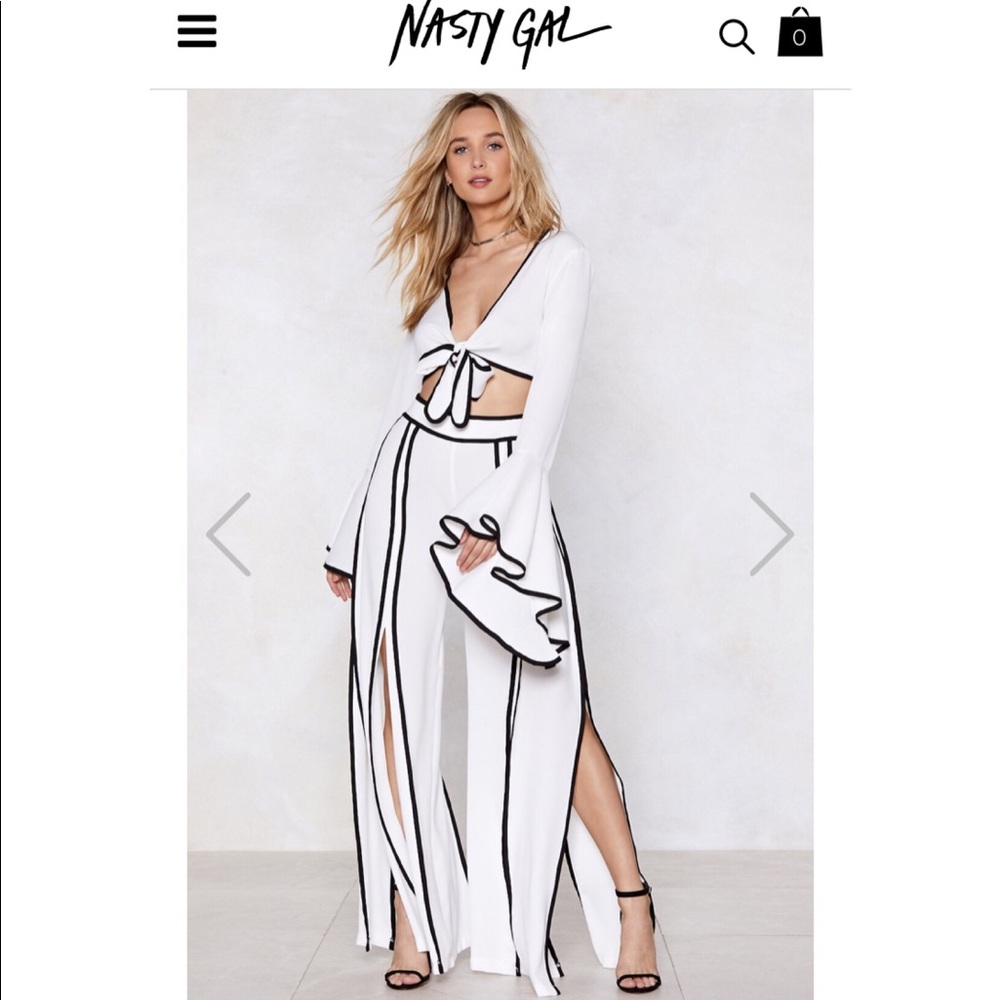 White slit pants NWOT